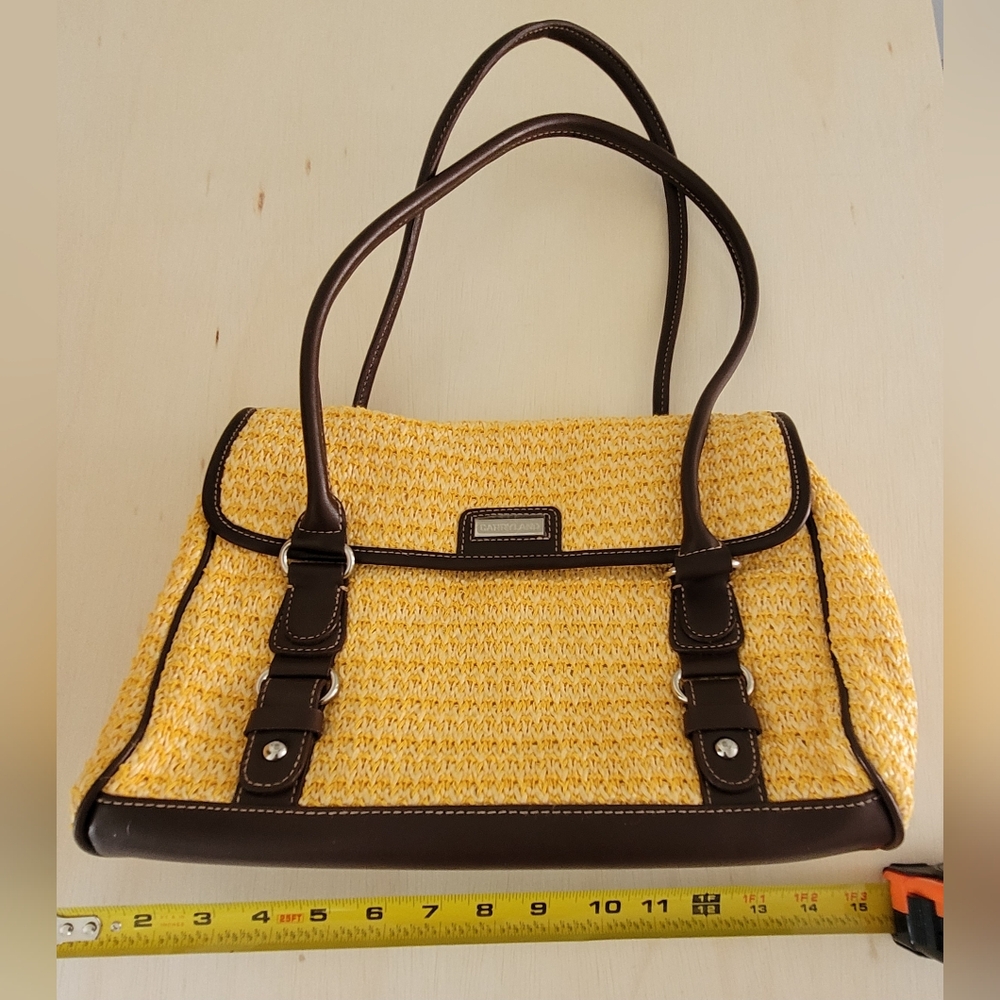 Elegant Yellow and Brown Shoulder Bag